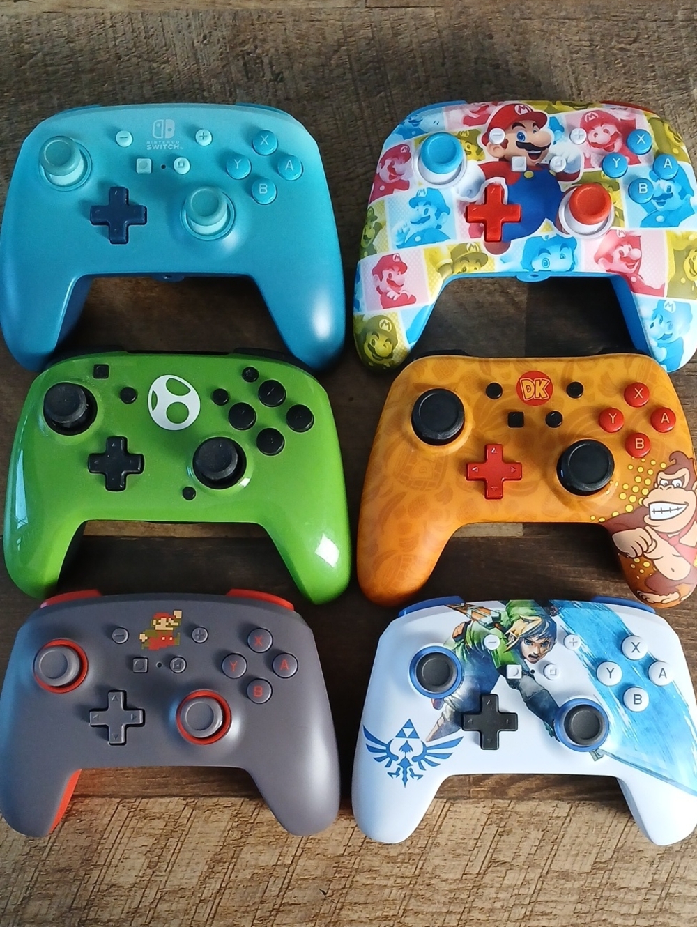 Nintendo Switch Pro-style Wireless Controllers Lot Of 6 Mario Zelda Donkey Kong